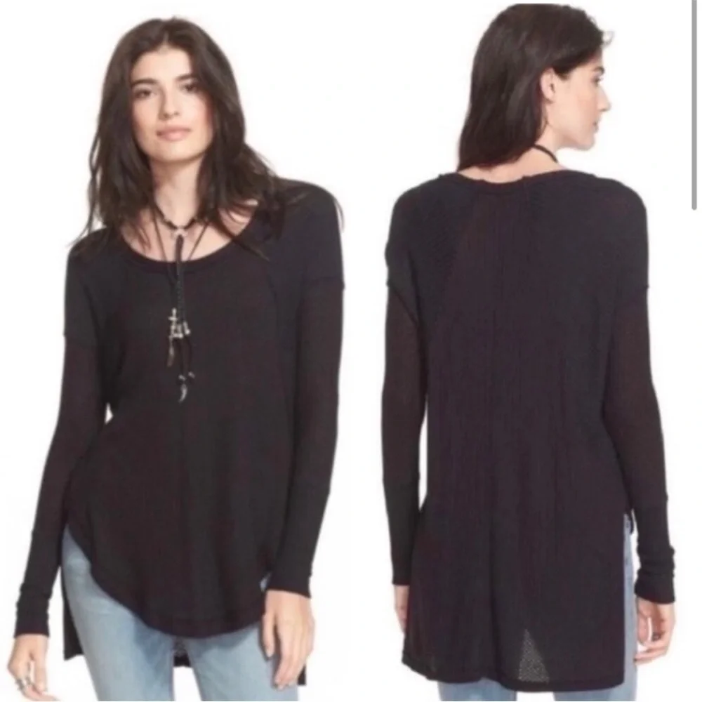 Free People Ventura high low thermal top S